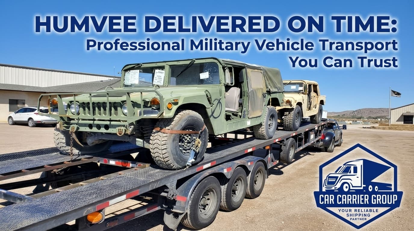 Humvee Delivered on Time: Professional Military Vehicle Transport You Can Trust